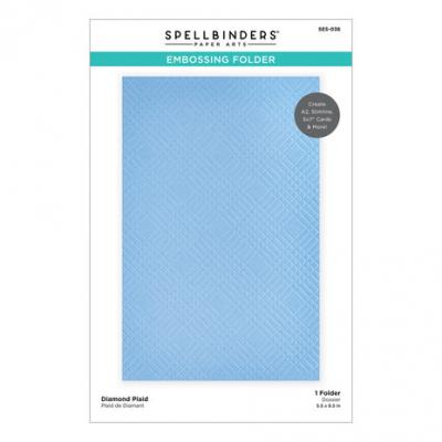 Spellbinders Embossing Folder - Diamond Plaid